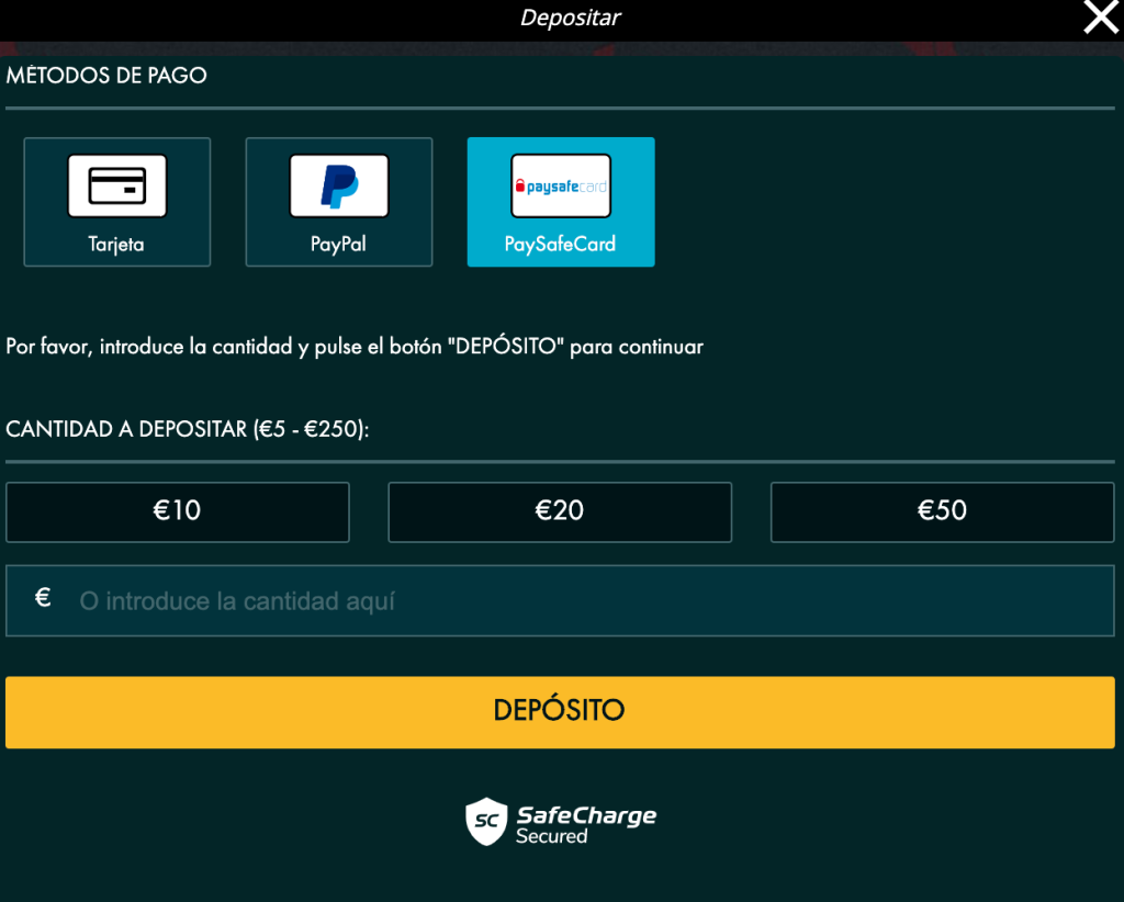 Yo Casino cómo depositar